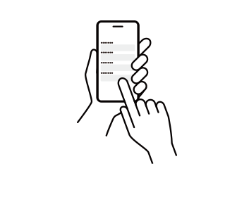 必要事項を入力・送信して応募完了 イラスト